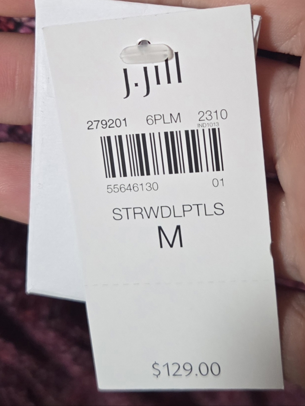 J. Jill Floral Velvet Trim Babydoll Flounce Hem Dress Pink Red Size Medium New! - Picture 8 of 9